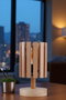 Opviq Lámpara de Mesa de Madera Color Roble